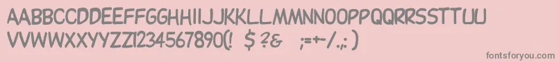 Dupuyballoon Font – Gray Fonts on Pink Background