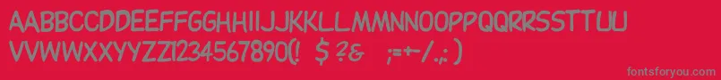 Подробнее о шрифте Dupuyballoon Шрифт Dupuyballoon – серые шрифты на красном фоне