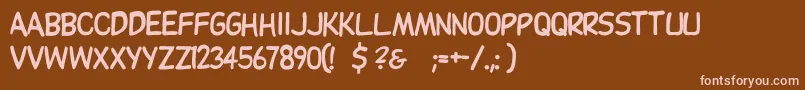 Dupuyballoon Font – Pink Fonts on Brown Background