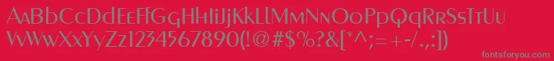 MetroRegular Font – Gray Fonts on Red Background