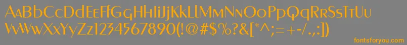 MetroRegular Font – Orange Fonts on Gray Background