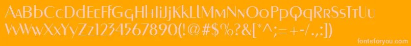 MetroRegular Font – Pink Fonts on Orange Background