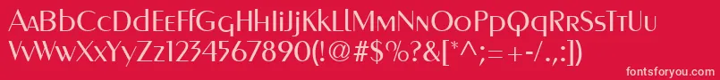 MetroRegular Font – Pink Fonts on Red Background