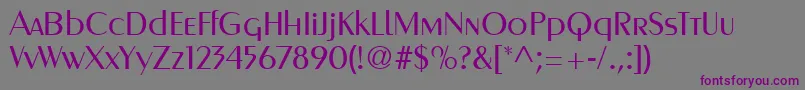 MetroRegular Font – Purple Fonts on Gray Background