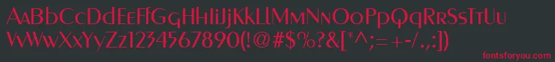 MetroRegular Font – Red Fonts on Black Background