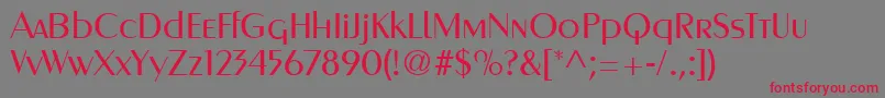 MetroRegular Font – Red Fonts on Gray Background