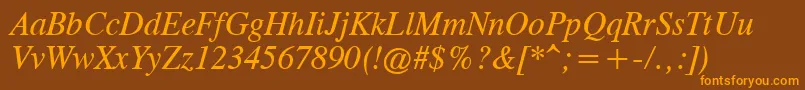 Cgtr46x Font – Orange Fonts on Brown Background