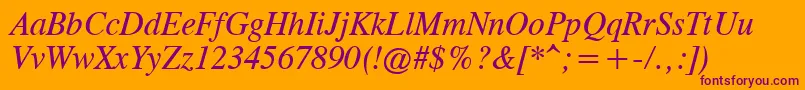 Cgtr46x Font – Purple Fonts on Orange Background