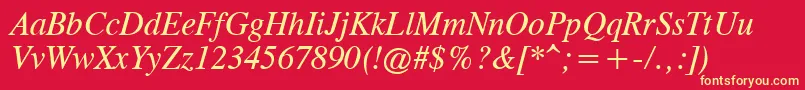 Cgtr46x Font – Yellow Fonts on Red Background