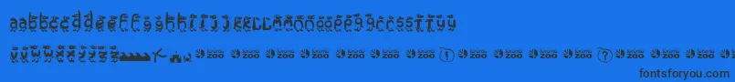 Torontozoopenguins Font – Black Fonts on Blue Background