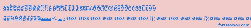 Torontozoopenguins Font – Blue Fonts on Pink Background