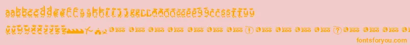 Torontozoopenguins Font – Orange Fonts on Pink Background