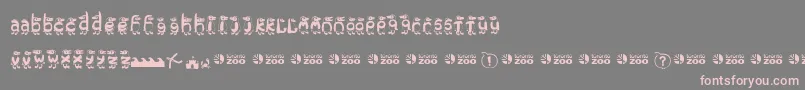 Torontozoopenguins Font – Pink Fonts on Gray Background