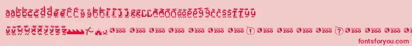 Torontozoopenguins Font – Red Fonts on Pink Background