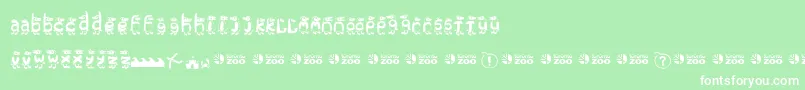 Torontozoopenguins Font – White Fonts on Green Background