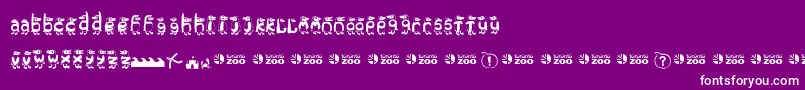 Torontozoopenguins Font – White Fonts on Purple Background