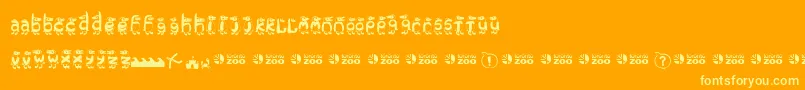 フォントTorontozoopenguins – オレンジの背景に黄色の文字