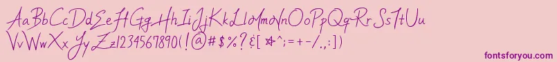 fuente YleeMortalHeartImmortalMemoryV.1.11Ttf – Fuentes Moradas Sobre Fondo Rosa