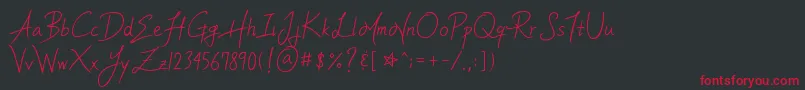 YleeMortalHeartImmortalMemoryV.1.11Ttf Font – Red Fonts on Black Background