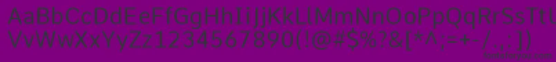 CommeRegular1 Font – Black Fonts on Purple Background