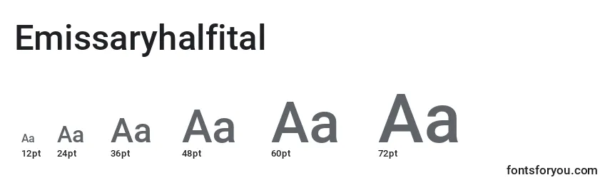 Размеры шрифта Emissaryhalfital