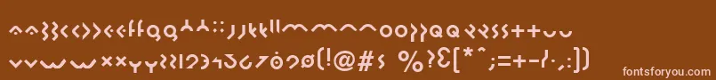 Шрифт Omikron – розовые шрифты на коричневом фоне