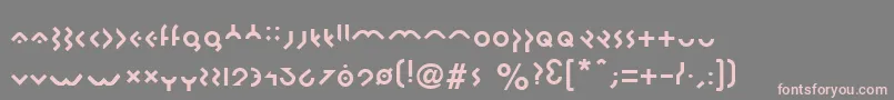 Шрифт Omikron – розовые шрифты на сером фоне