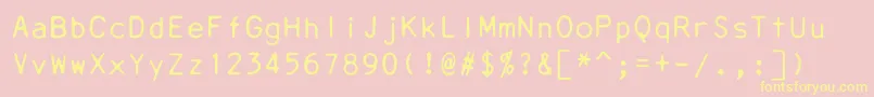 Daisywhl Font – Yellow Fonts on Pink Background