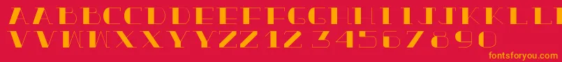 Fonte TrueloveBold – fontes laranjas em um fundo vermelho