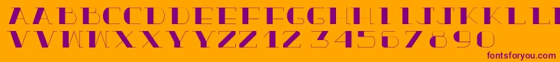 TrueloveBold-fontti – violetit fontit oranssilla taustalla