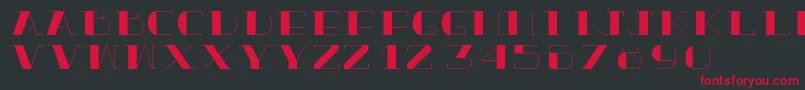 TrueloveBold-Schriftart – Rote Schriften auf schwarzem Hintergrund