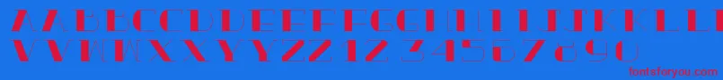 フォントTrueloveBold – 赤い文字の青い背景