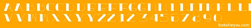 Czcionka TrueloveBold – białe czcionki na pomarańczowym tle