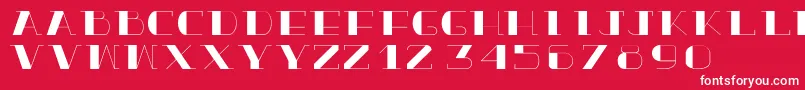 TrueloveBold Font – White Fonts on Red Background