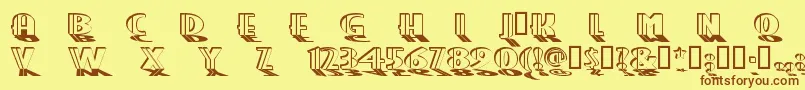 Granps Font – Brown Fonts on Yellow Background
