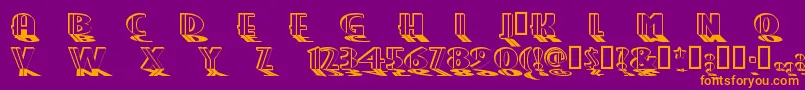 Granps Font – Orange Fonts on Purple Background