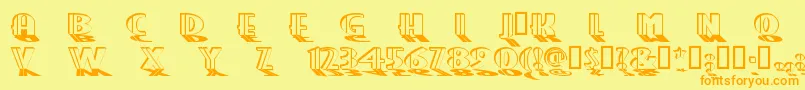 Granps Font – Orange Fonts on Yellow Background