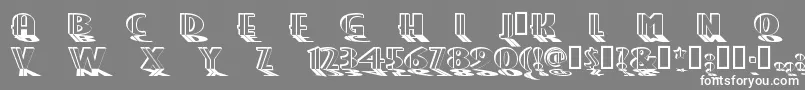 フォントGranps – 灰色の背景に白い文字