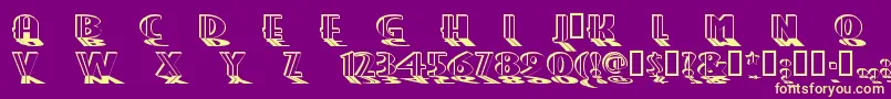 Granps Font – Yellow Fonts on Purple Background