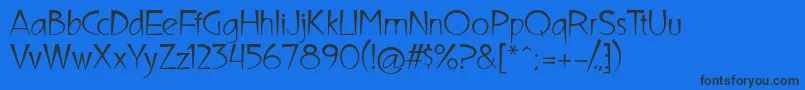 UltimaCampagnoli Font – Black Fonts on Blue Background