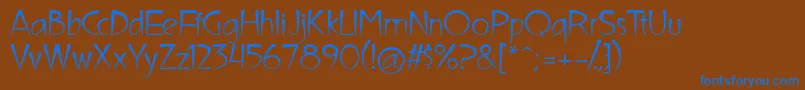 UltimaCampagnoli Font – Blue Fonts on Brown Background