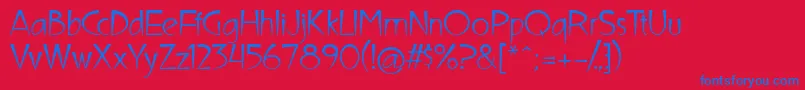 UltimaCampagnoli Font – Blue Fonts on Red Background
