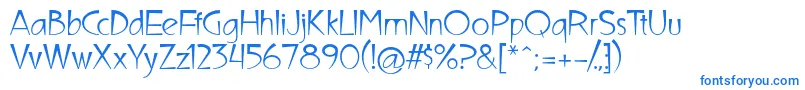 UltimaCampagnoli Font – Blue Fonts on White Background