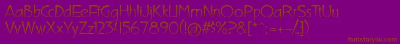 UltimaCampagnoli Font – Brown Fonts on Purple Background