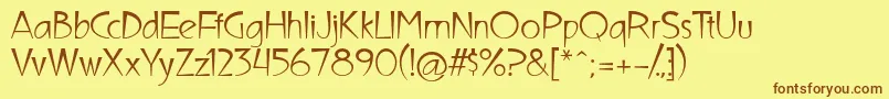 UltimaCampagnoli Font – Brown Fonts on Yellow Background
