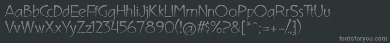 UltimaCampagnoli Font – Gray Fonts on Black Background