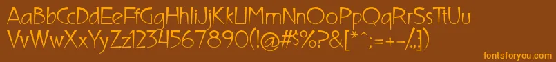 UltimaCampagnoli Font – Orange Fonts on Brown Background
