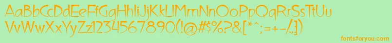 UltimaCampagnoli Font – Orange Fonts on Green Background