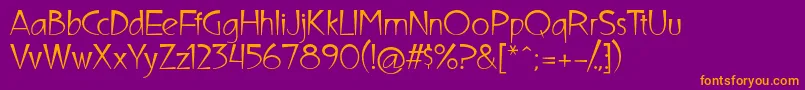 UltimaCampagnoli Font – Orange Fonts on Purple Background