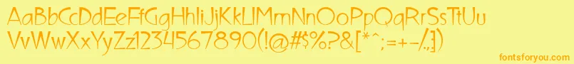 UltimaCampagnoli Font – Orange Fonts on Yellow Background